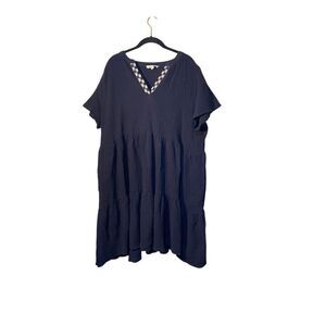 Lucky Brand women’s gauze, tiered, short sleeve, mini dress size 1X ￼